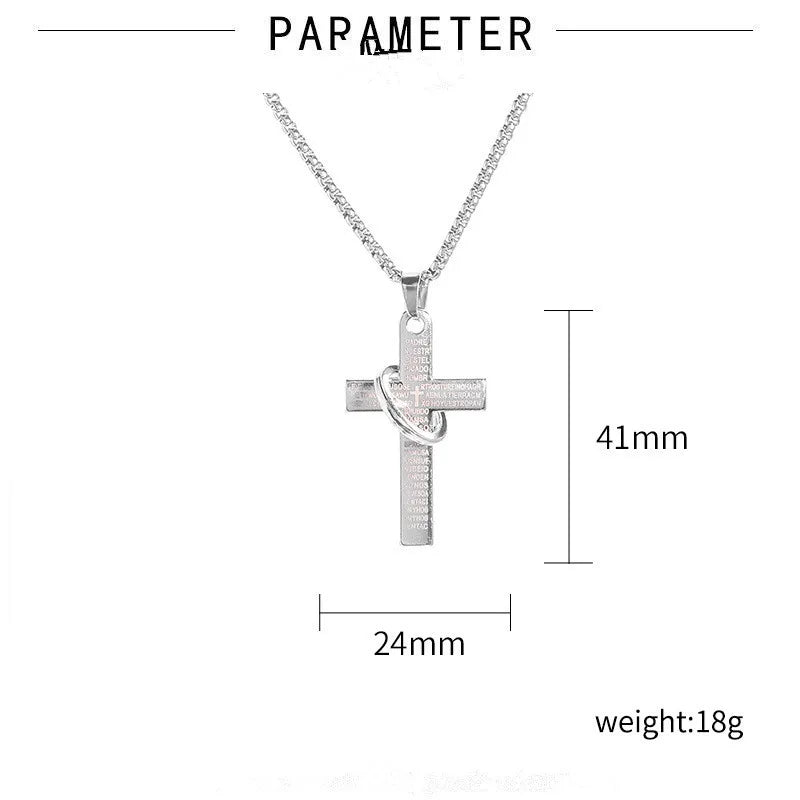 シンプルな幾何学的なクロスペンダントネックレス、女性用メタルジュエリー、シルバーカラーチェーンチョーカー、男性用パーティーギフトアクセサリー