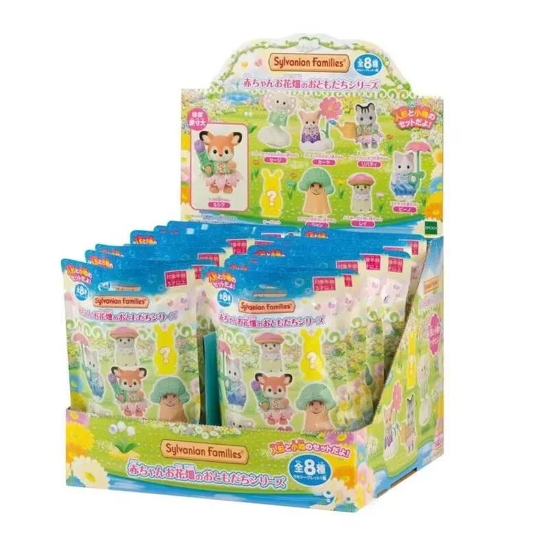 Sylvanian Families Baby Shopping Cake Party Forest Custom Blind Box Baby Mini Toys Kawaii Ternurines Collection  Birthday Gift