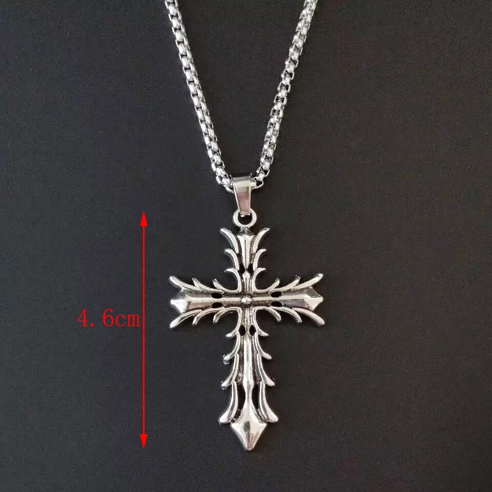 ゴシックソーンクロスネックレス パーソナライズされたヴィンテージハイストリートヒップホップペンダント メンズとレディースギフトアクセサリー