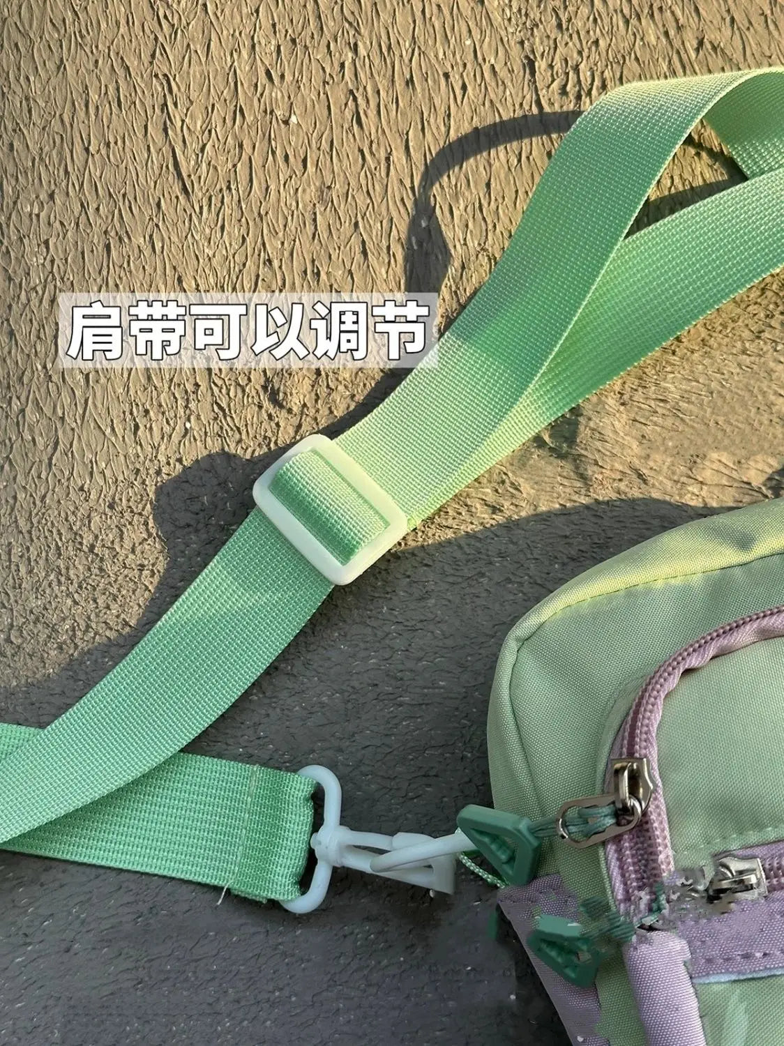 HAEX かわいいレディースイタバッグ ファッション パッチワーク ナイロン DIY バッジ クロスボディ ショルダーバッグ 原宿 カジュアル サブカルチャー ボルソ ムジェール