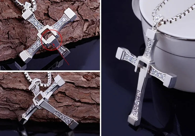 男性用クロスネックレス ワイルド・スピード7 ハードガス俳優 ドミニク・トレット JN5655