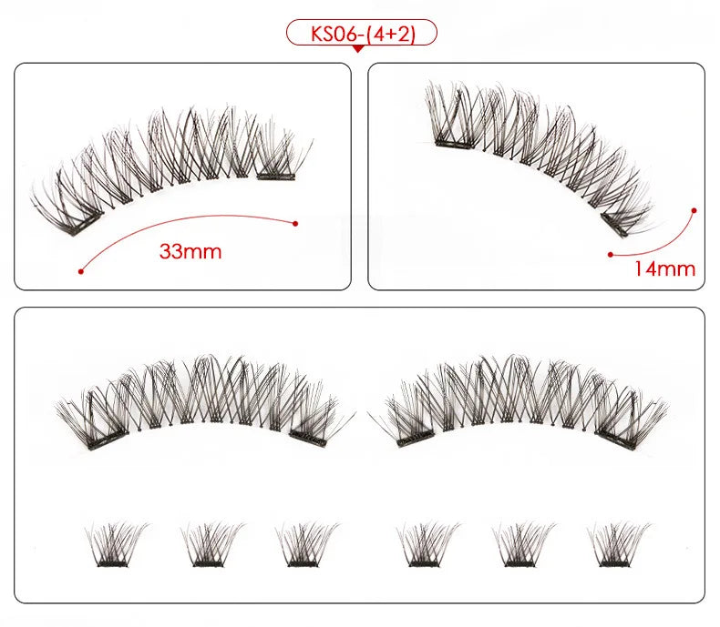 人気商品 マグネットつけまつげ 4本入り 小さなコウノトリ型マグネットまつげ アクリル製セット ピンセット付き 女の子や女性へのコスメギフト