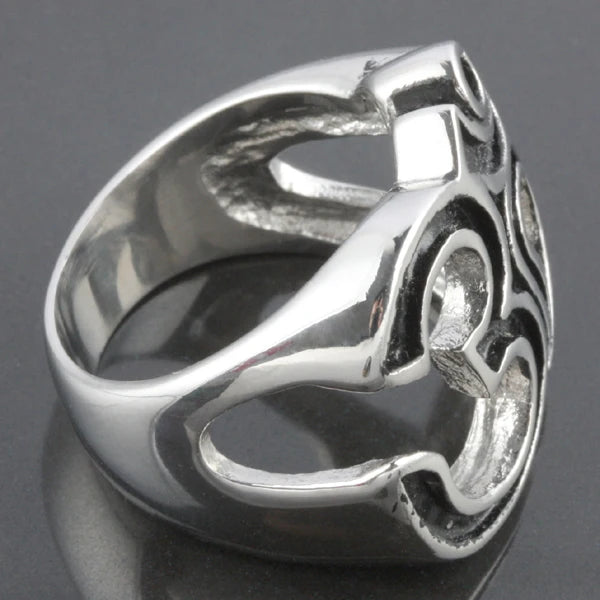Gothic Style Punk Ring for Men Stainless Steel Hip Hop Trendy Rings Men Jewelry