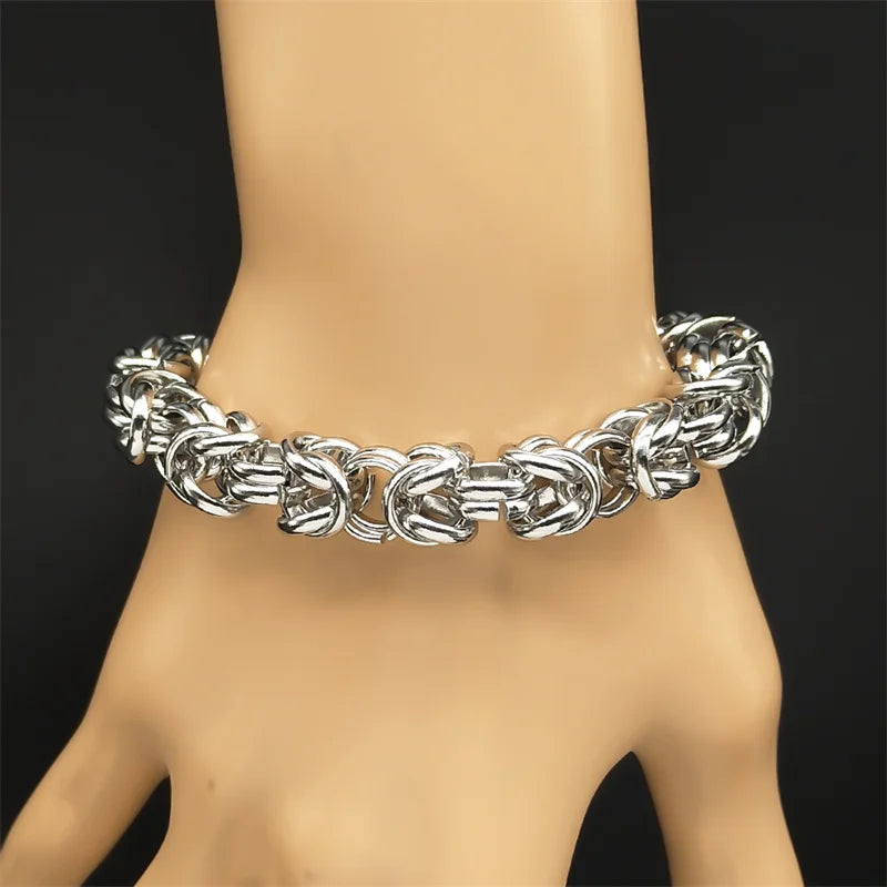 メンズ キューバンリンクチェーンネックレス ステンレススチール シルバーカラー ベーシック シンプル ラッパー ヒップホップチェーン ジュエリー カラー NLT44S02