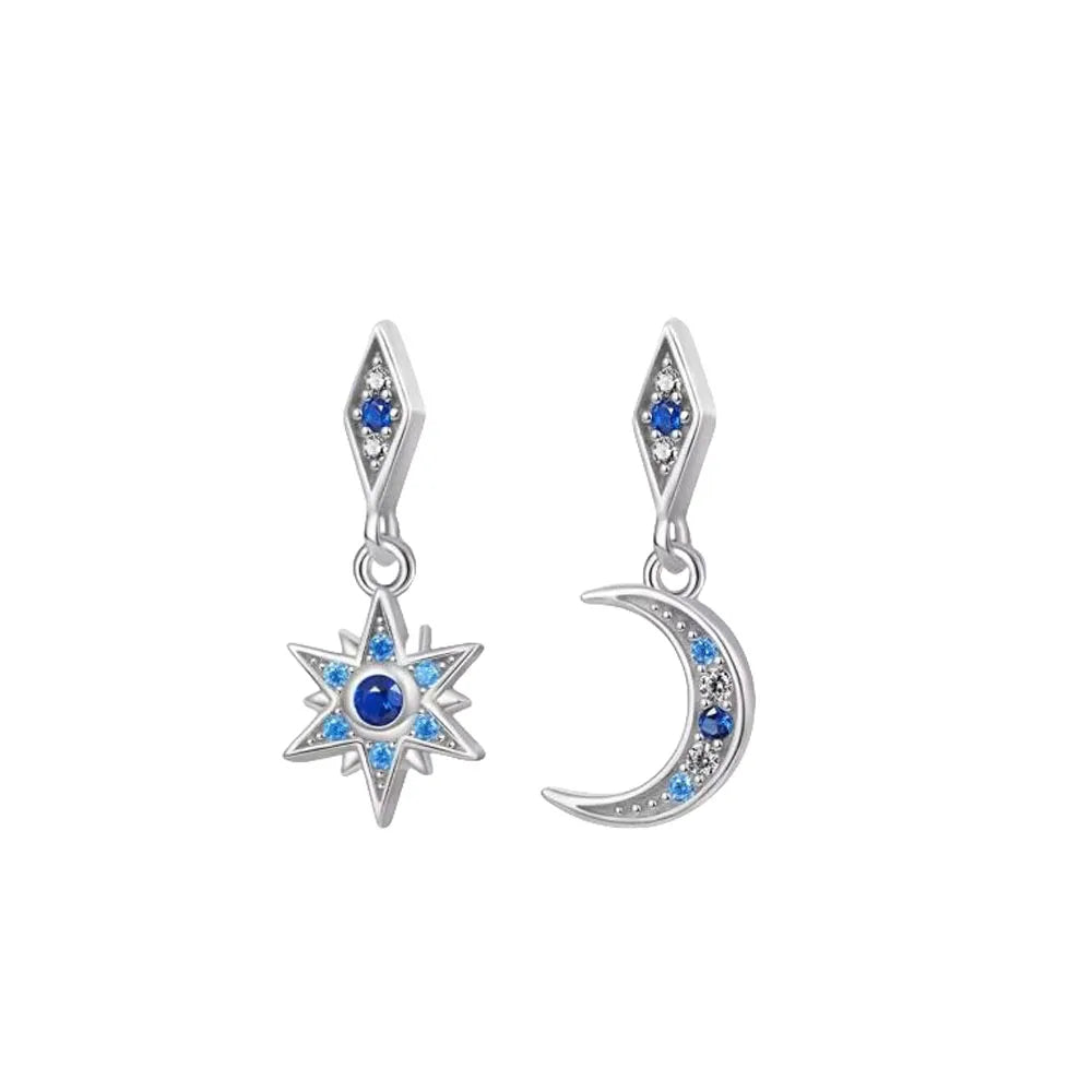 新作925シルバーのクロス、スタームーン、エレファントイヤリングは、ヨーロッパの女性にぴったりの絶妙な高品質ジュエリーギフトです。