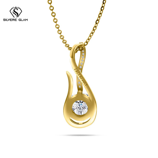 925 Sterling Silver Necklace 2CT D Color Moissanite Music Symbol Necklace Women's Anniversary Fine Jewelry mama Necklace