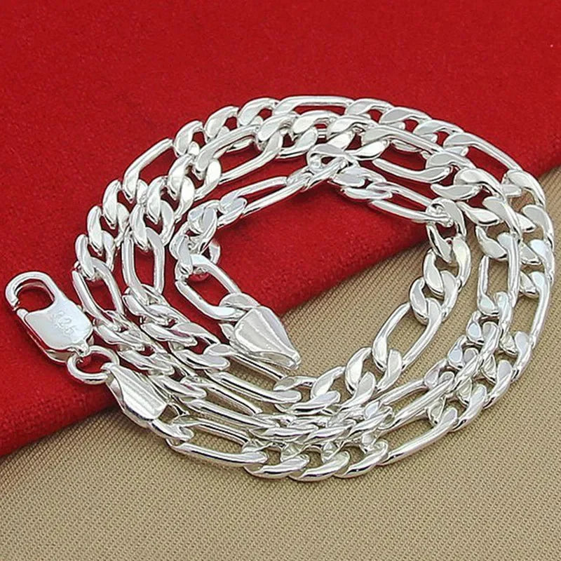 925スターリングシルバーネックレス メンズ クラシック 12mm キューバンチェーン 18-30インチ チャーム 高品質 ファッションジュエリー ウェディング