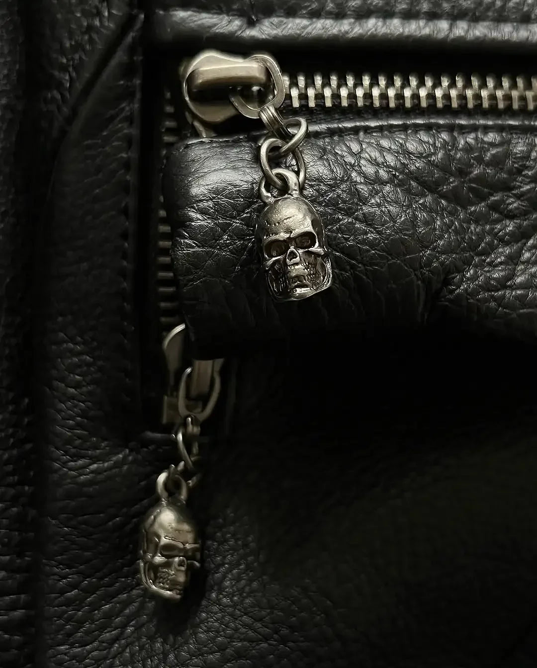 Y2K 新作 アフリクション ジャケット ストリート ヒップホップ スカル 刺繍 コート メンズ ヴィンテージ 原宿 ゴシック パンク ルーズ PUレザー ジッパー ジャケット