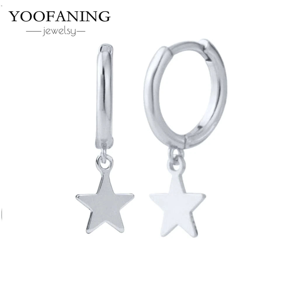 925スターリングシルバーイヤーニードルハイエンドミニマリストゴールドシルバーフープイヤリングクロスシェイプイヤリングメンズ/レディースジュエリーパティ