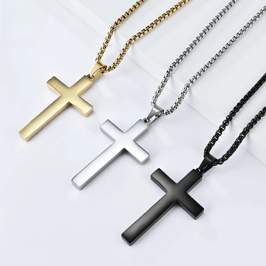 十字架ネックレス スピリチュアル製品 ユニセックス メタルクロスペンダント パンク ヒップホップ チェーンリンクアクセサリー 男性 女性へのクールなギフト