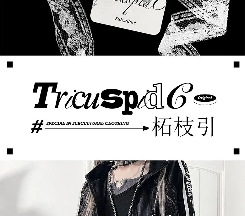 オリジナルサブカルチャーY2Kゴスベルベットプリントジッパージャケット秋新作ストリートパンクダークルーズスポーツコート原宿カジュアルジャケット