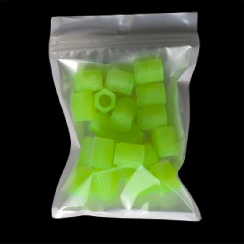 4-20PCS Luminous Car Tire Valve Cap Fluorescent Night Glowing Decor Motorcycle Bike Wheel Nozzle Dustproof Tyre Valve Stem Caps