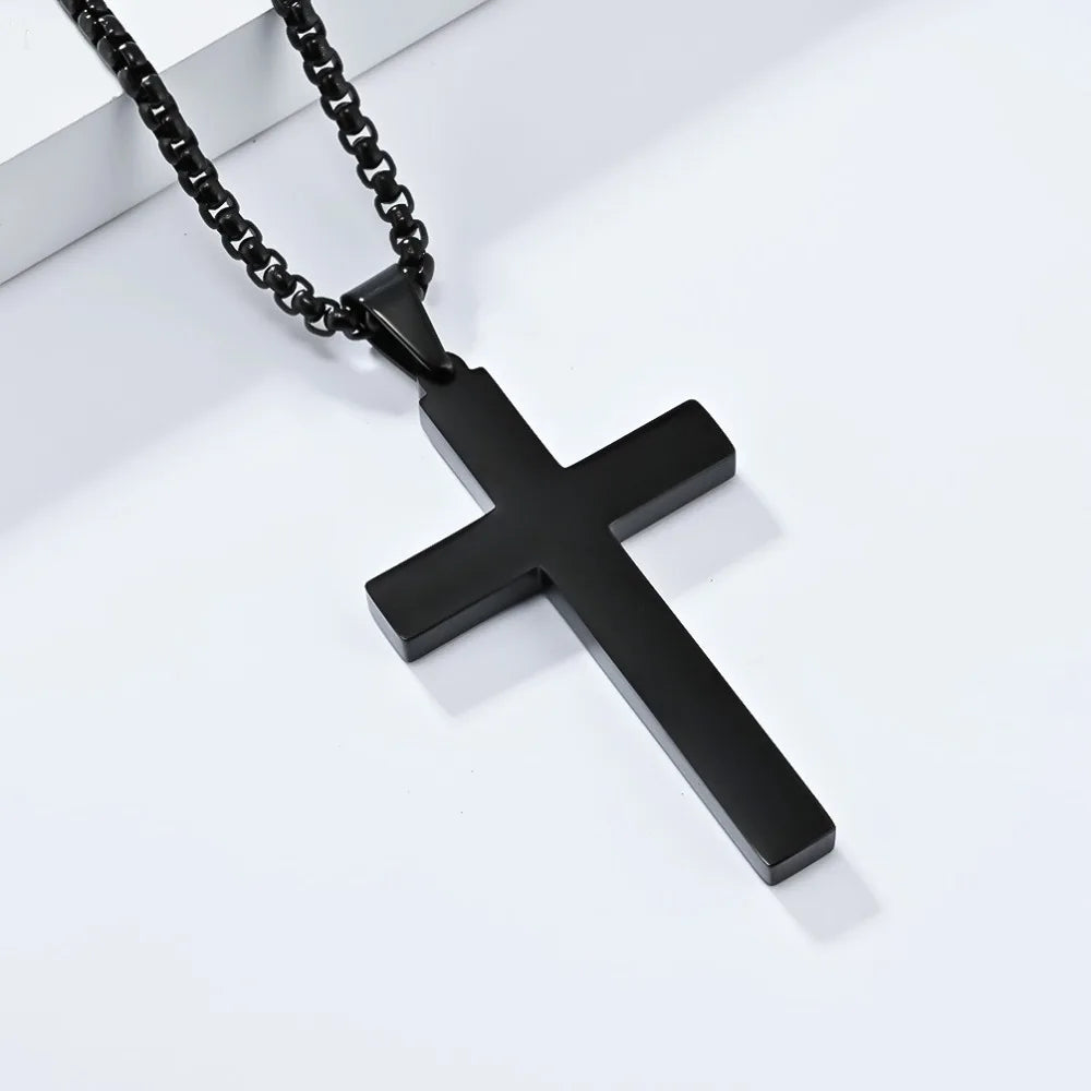 十字架ネックレス スピリチュアル製品 ユニセックス メタルクロスペンダント パンク ヒップホップ チェーンリンクアクセサリー 男性 女性へのクールなギフト