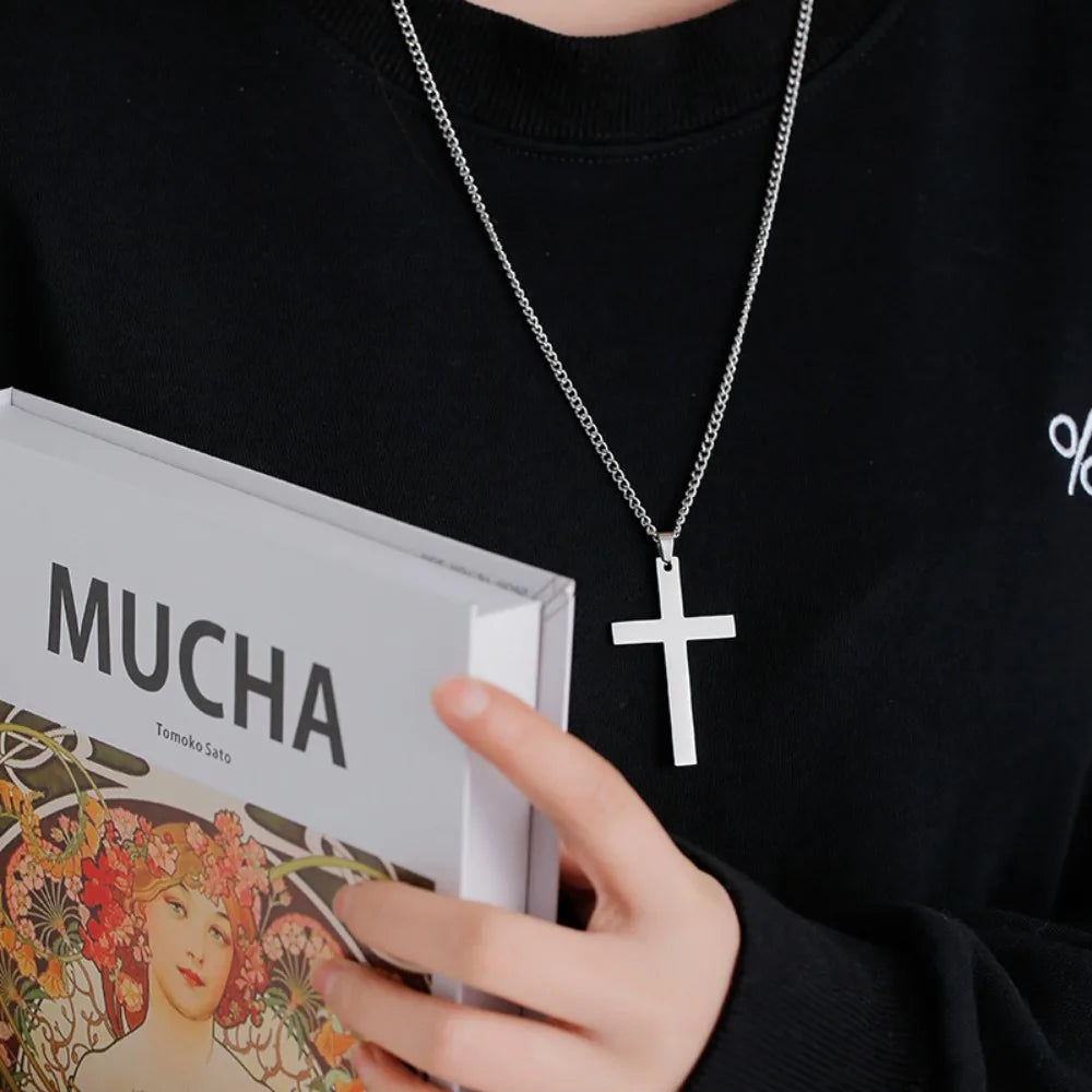 十字架ネックレス スピリチュアル製品 ユニセックス メタルクロスペンダント パンク ヒップホップ チェーンリンクアクセサリー 男性 女性へのクールなギフト