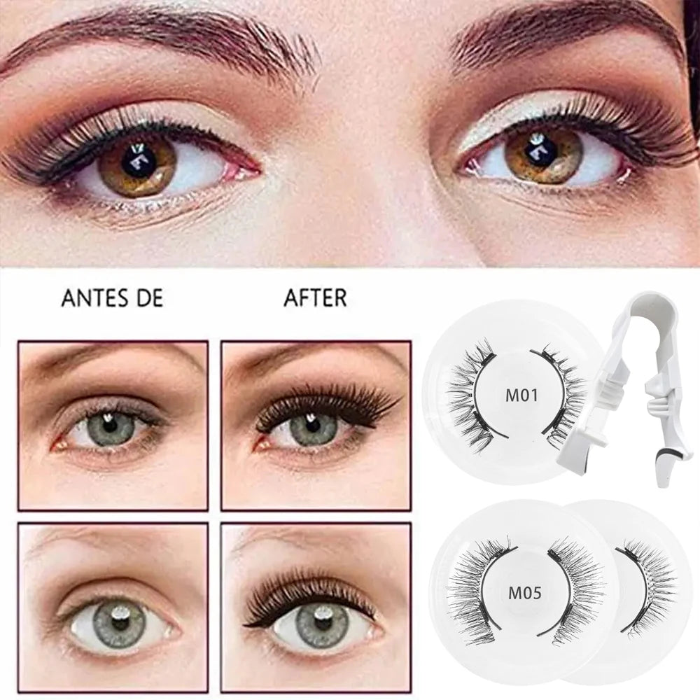 磁気つけまつげ 1組 ピンセット付き 3D ナチュラル効果 磁気つけまつげ 再利用可能 つけまつげ用品 メイクアップツールキット