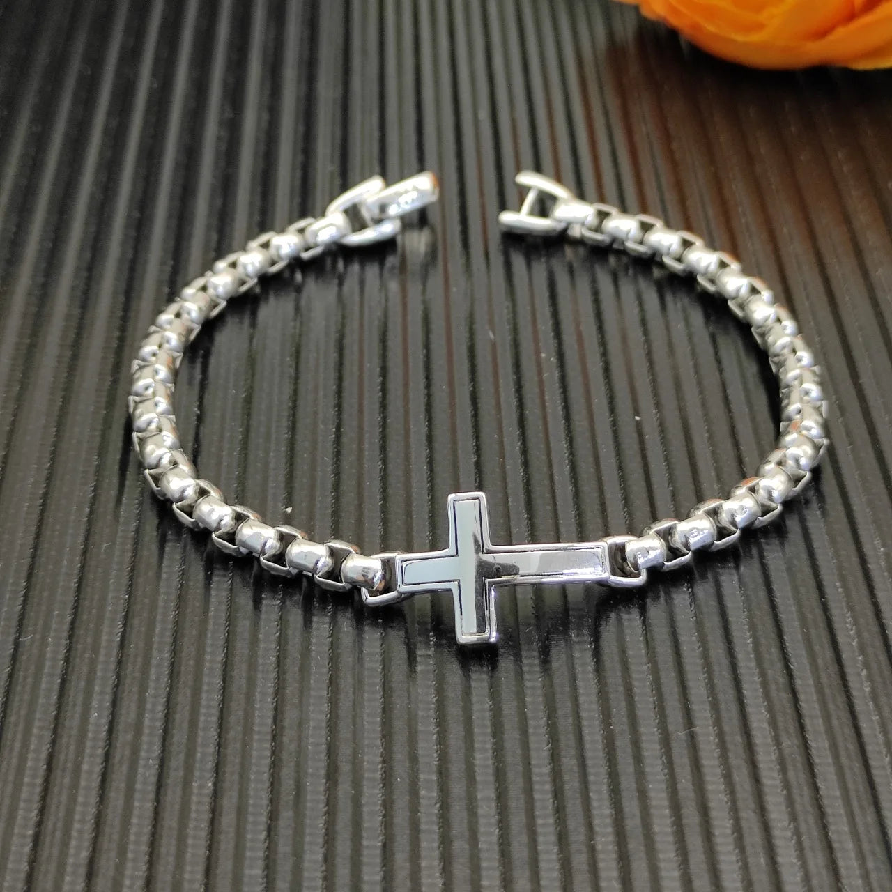S925スターリングシルバー2025新作5MMボックスチェーンクロスブレスレットニュートラルファッショントレンドレトロシンプル個性ヒップホップ高級ジュエリー