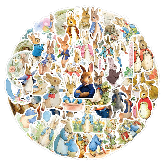 10/30/50pcs Cute Cartoon Peter Rabbit Stickers Kawaii Graffiti DIY Motorcycle Fridge Computer Bike Car Waterproof Decals Kid Toy