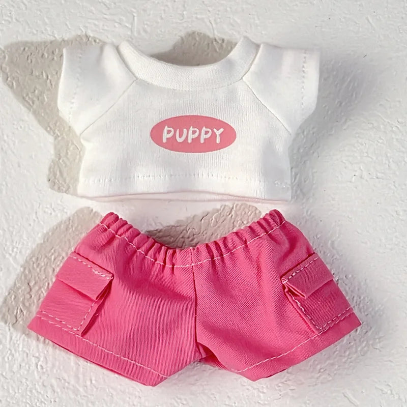 [No doll]For 17cm labubu Cute Decoration Little Cloths v1/v2/v3 baby clothes cool sweater doll can be worn for labubu accessorie