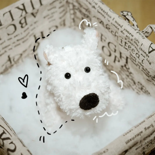Plush Pendant Cute West Highlands Plush Puppy Doll  Cartoon Pendant Doll Keychain Bag Pendant Kids Gifts Kawaii