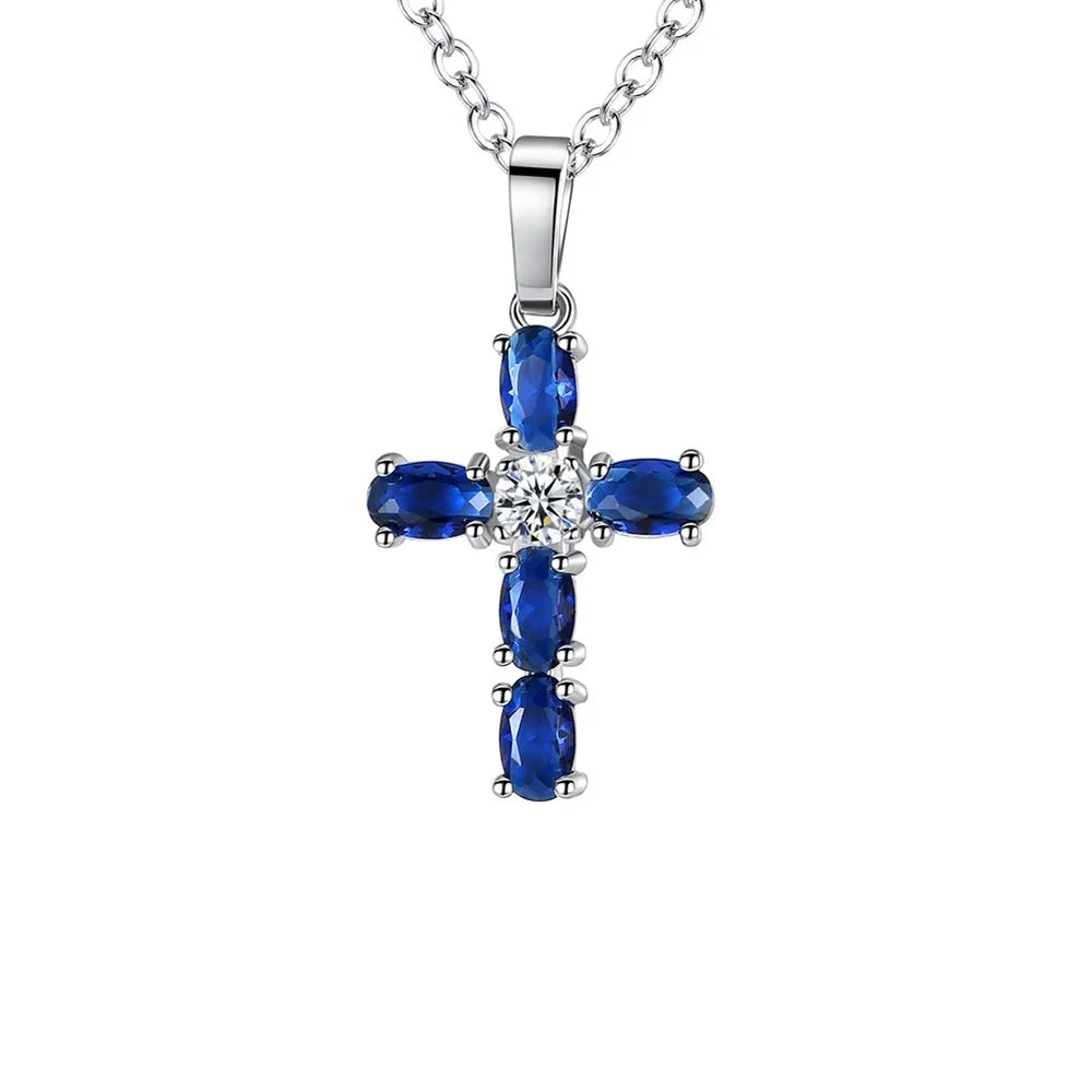 女性のための美しいクロスネックレス。魅力的なジルコニア。トレンディなパーティーアクセサリー。パーソナライズされた女性用ジュエリー。卸売大量購入