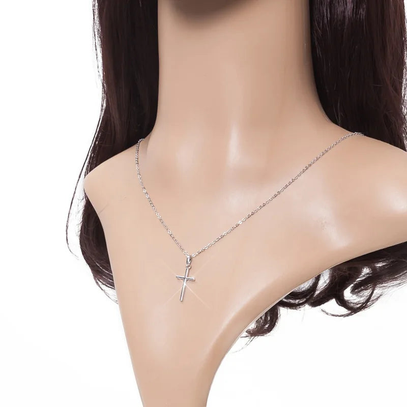 女性へのギフトクロスネックレス - ゴールドメッキクロスネックレス レイヤードスモールサイドネックレス レディースファッションジュエリー