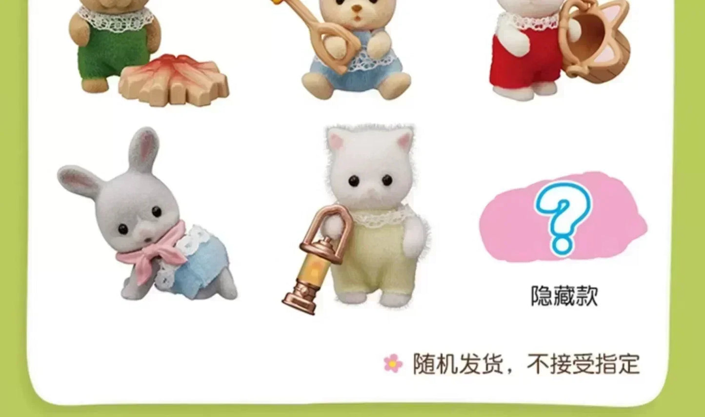Sylvanian Families Baby Shopping Cake Party Forest Custom Blind Box Baby Mini Toys Kawaii Ternurines Collection  Birthday Gift