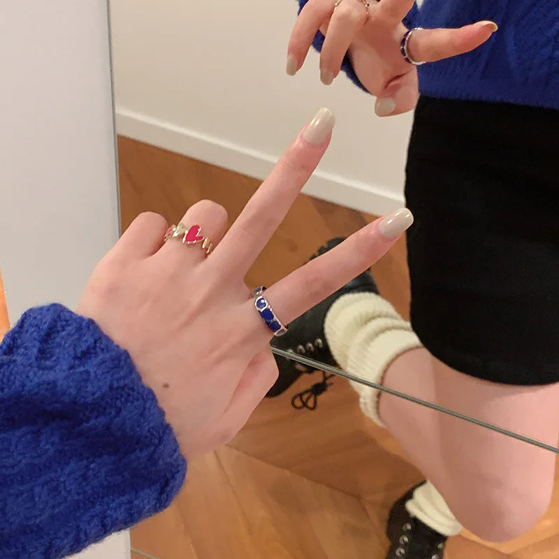 ヴィンテージ シルバーメッキ クロスリングセット レディース ゴシック パンク スチームパンク バタフライリングセット パーティー ファッション ジュエラー