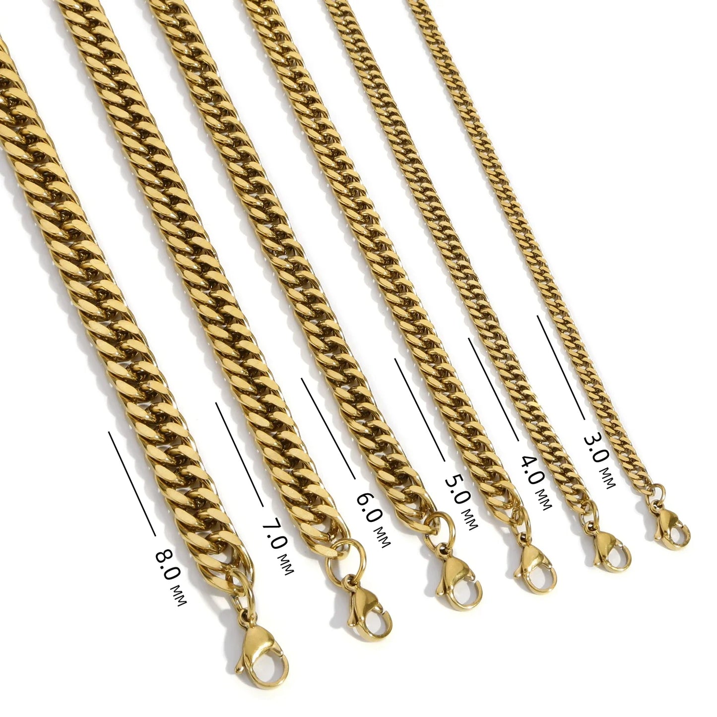 HIYEE クラシック キューバチェーンネックレス 気質 レトロ トレンド パーティーウェア お守り ステンレススチール 色褪せないアクセサリー