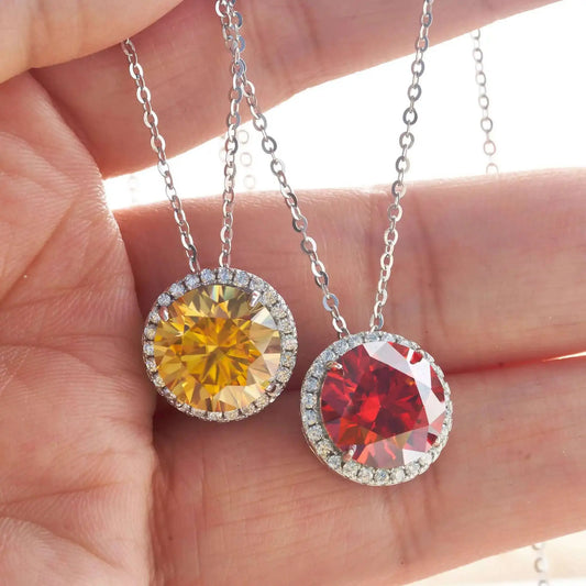 Super Flash 5carat 11MM D VSS Moissanite Necklace Passed Test Woman S925 Silver Wedding Anniversary Party Birthday Gift Jewelry