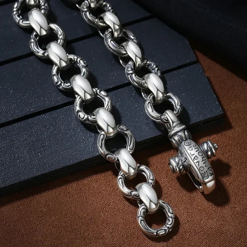 スターリングシルバーブレスレットヒップホップトレンドシンプルでクール、ニッチなデザインセンス