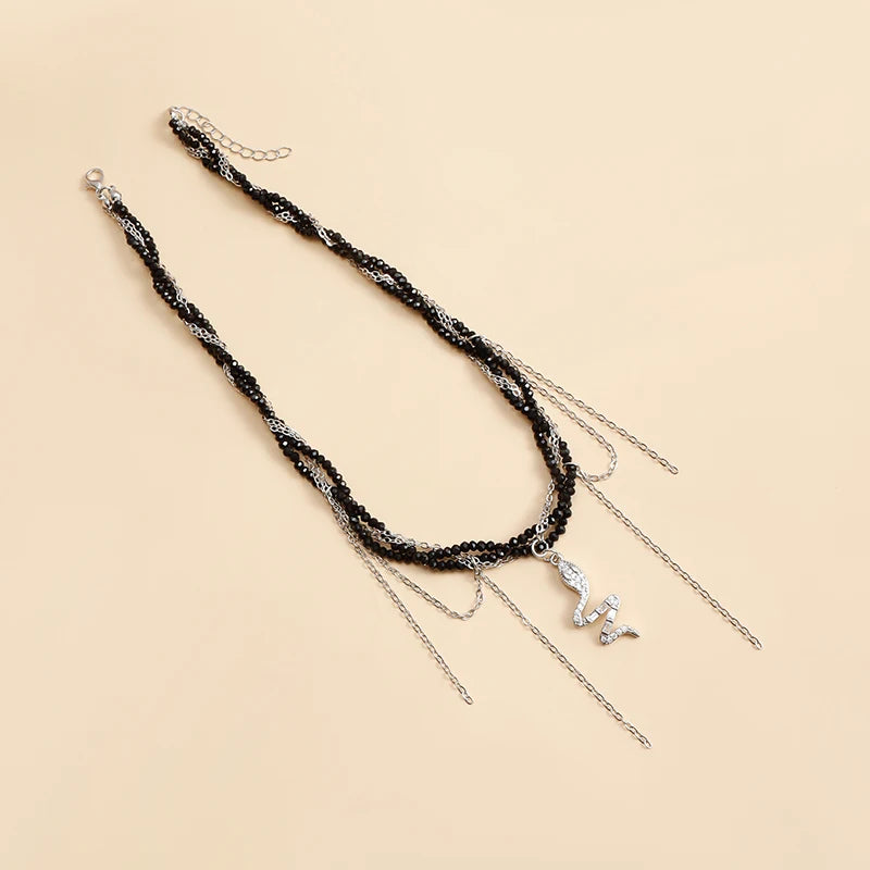 クロスペンダントネックレス レディース 軽量 高級 タッセル 鎖骨チェーン クールチョーカー 絶妙なファッションネックレス ジュエリーギフト