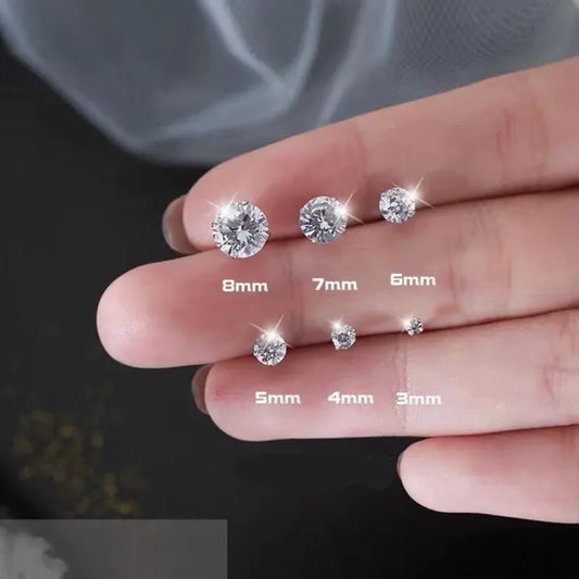 D Color 1CT Moissanite Stud Earrings 925 Sterling Silver Brilliant Round Cut Lab Created Diamond Jewelry Brincos For Women