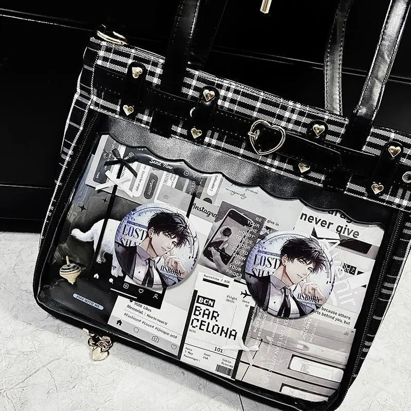 新しいオリジナルサブカルチャーパンクゴスホットティーウルチャンイタバッグストリートトレンドレディース大容量Y2Kトートバッグファッションショルダーバッグ