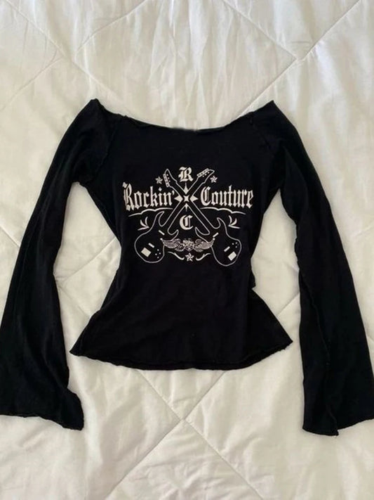 レディース ヒップホップ 90年代 ヴィンテージ パンク Tシャツ 秋 ストリートウェア セクシー ショートスリーブ ゴシック スリム クロップトップ ホットガール カジュアル フェム Tシャツ y2k
