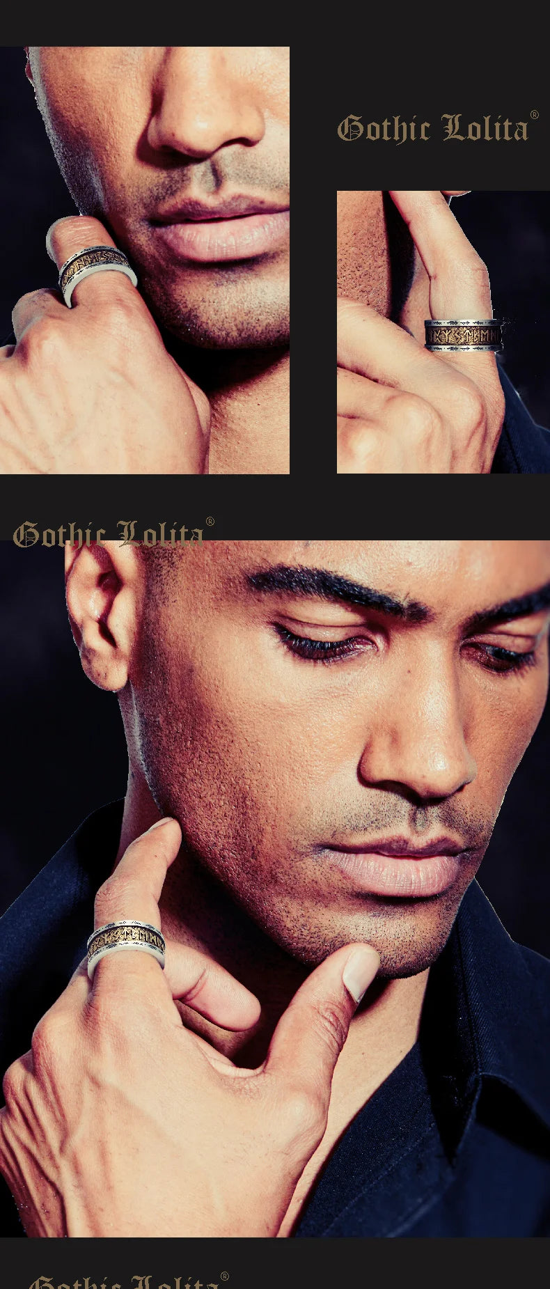 925シルバー 北欧バイキングルーンシルバーリング シルバー溶接銅製ファッションテールリングインデックスリングジュエリー