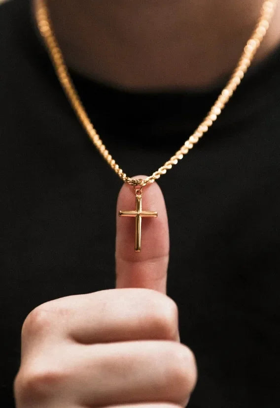 メンズクロスペンダントネックレスファッションメタルペンダントアクセサリーパーティージュエリー