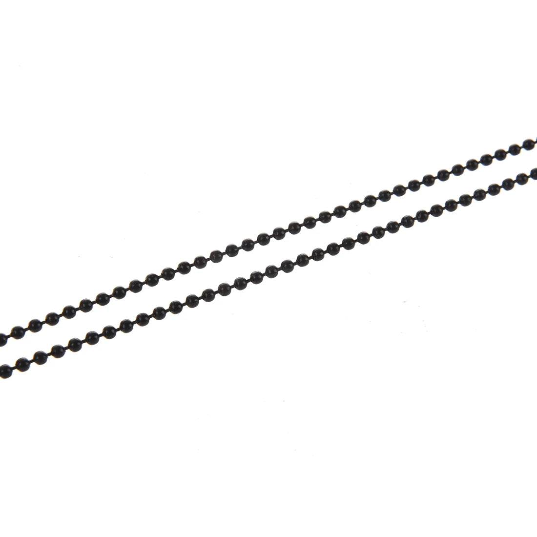 メタルビーズチェーン木製クロスペンダントネックレスブラック