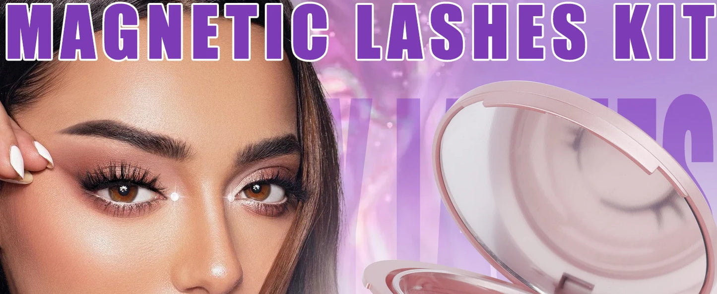 ウェンディラッシュ マグネットまつげ 2ペア ハンドメイド 3D ミンクまつげ 再利用可能 つけまつげセット マグネットピンセットセット メイクアップ