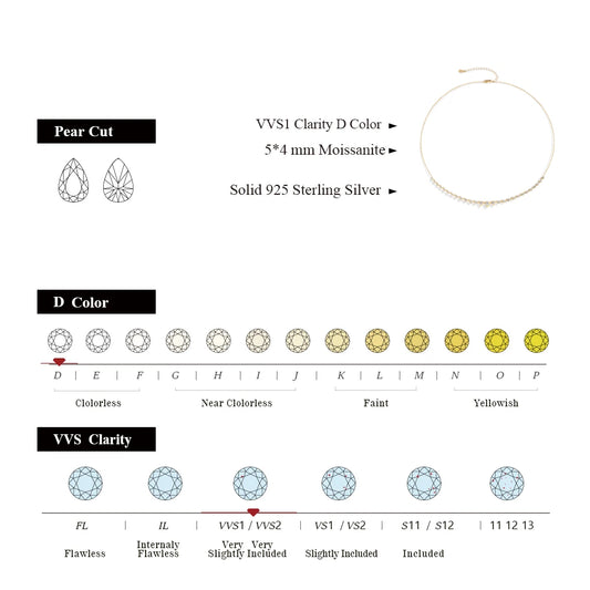MINTYBOX S925 Sterling Silver Moissanite Snake D VVS1 Lab Diamond 18k Plated 45cm Necklaces for Women Birthday Jewelry Gift