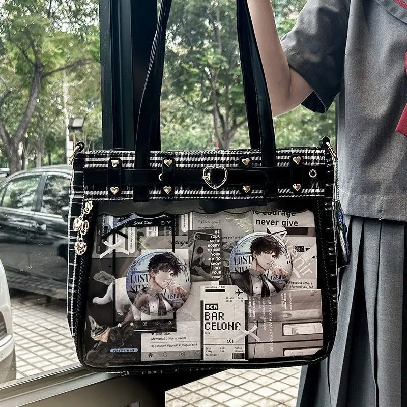 新しいオリジナルサブカルチャーパンクゴスホットティーウルチャンイタバッグストリートトレンドレディース大容量Y2Kトートバッグファッションショルダーバッグ