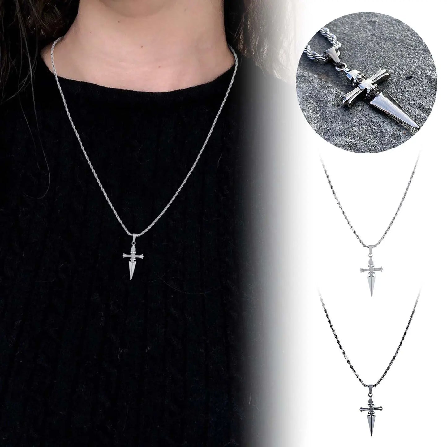 アニメネックレス メンズ ジャッジメントチェーンネックレス HXHペンダント メンズジュエリー クロスネックレス ヴィンテージ ハンドメイドギフト アニメ愛好家向け