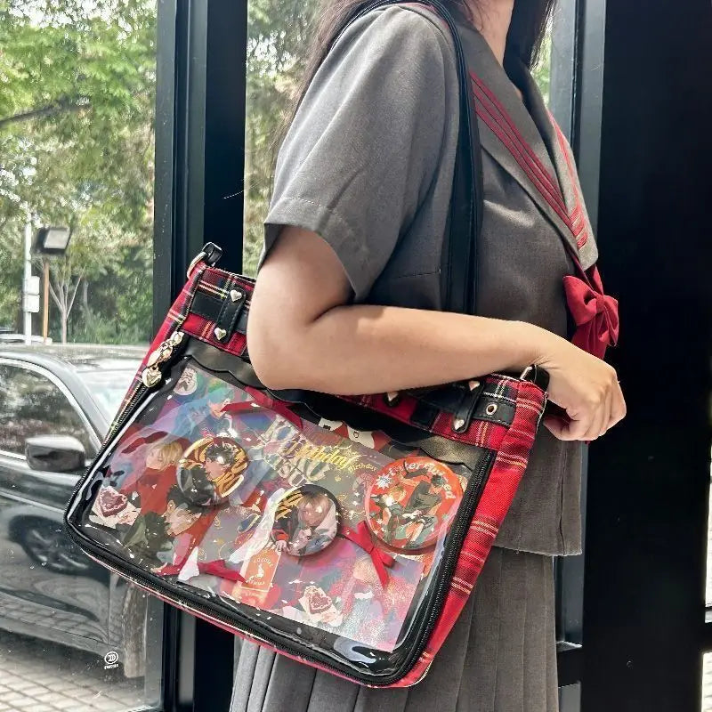 新しいオリジナルサブカルチャーパンクゴスホットティーウルチャンイタバッグストリートトレンドレディース大容量Y2Kトートバッグファッションショルダーバッグ