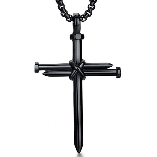 ネイルクロスネックレス メンズ レディース ファッション クールスタイル ペンダント 個性的 ジュエリー アクセサリー