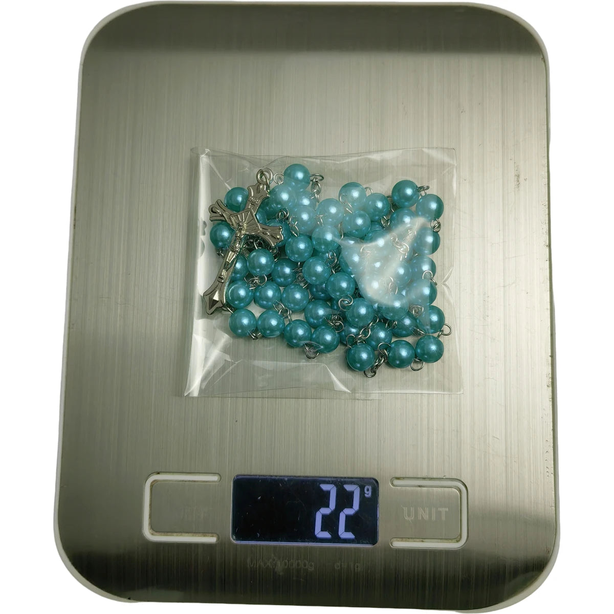 ファッションクロスペンダントロングウェザーチェーンABSイミテーションパール聖母マリアペンダント祈りネックレス女性と男性用