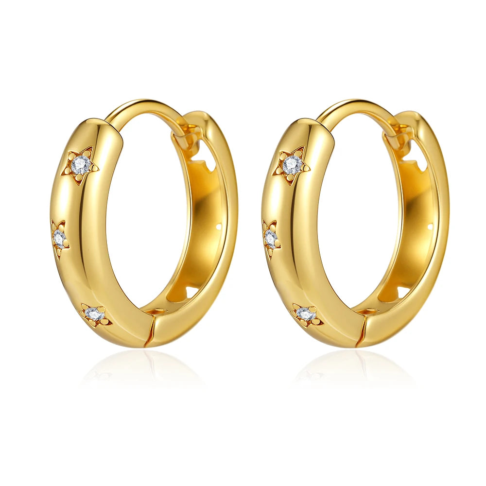 新作925シルバーのクロス、スタームーン、エレファントイヤリングは、ヨーロッパの女性にぴったりの絶妙な高品質ジュエリーギフトです。