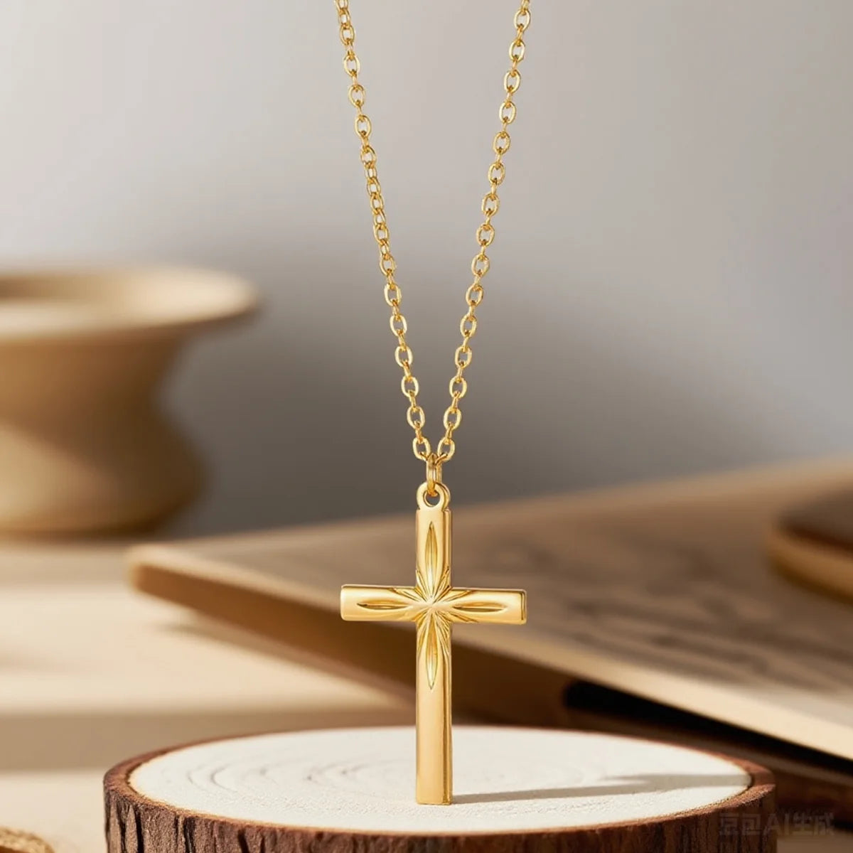 ゴシック クリスチャン クロス ネックレス レディース ステンレススチール ゴールドメッキ カラーペンダント チョーカー ステンレススチール ジュエリー パーティーギフト