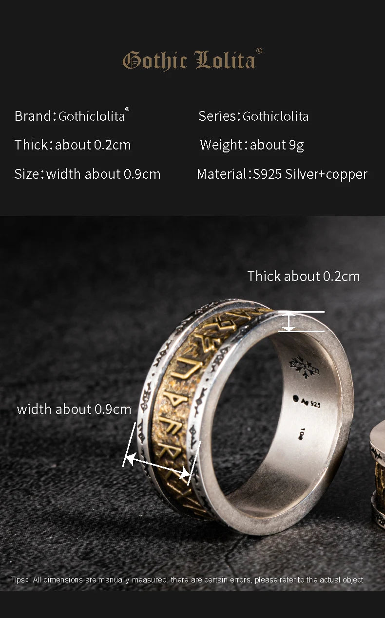 925シルバー 北欧バイキングルーンシルバーリング シルバー溶接銅製ファッションテールリングインデックスリングジュエリー
