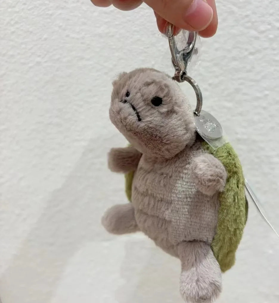 jellycat Mr. Timmy Turtle pendant bag bag charm doll key chain plush turtle toy girl cute gift baby soothing accessories toy