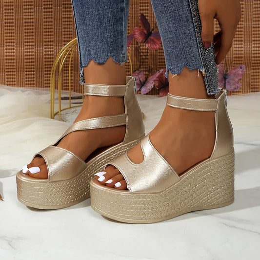Women Fashion Wedge Sandals Summer Woman Casual Non-slip Peep Toe Designer Shoes Elegant Platform Sandals Sandalias De Mujer