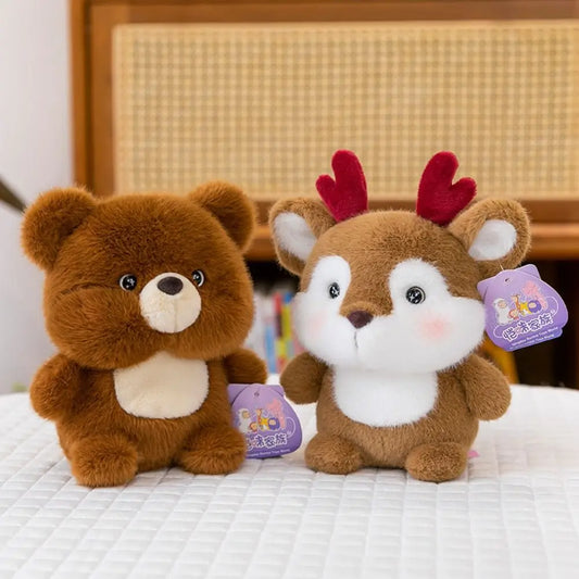 Kawaii 16cm Plush Companion Doll Plush Capybara Stuffed Animal Pillow Elephant Bear Animal Plush Toy Sleeping Gift